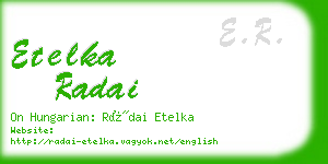 etelka radai business card